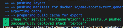 okteto stack deploy output