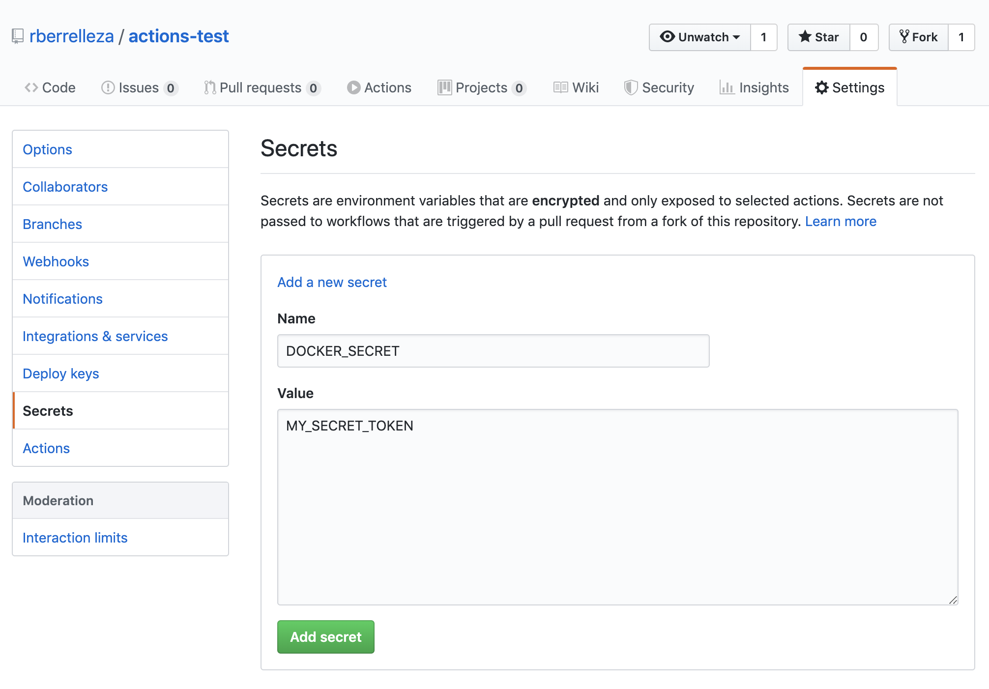 GitHub Secrets