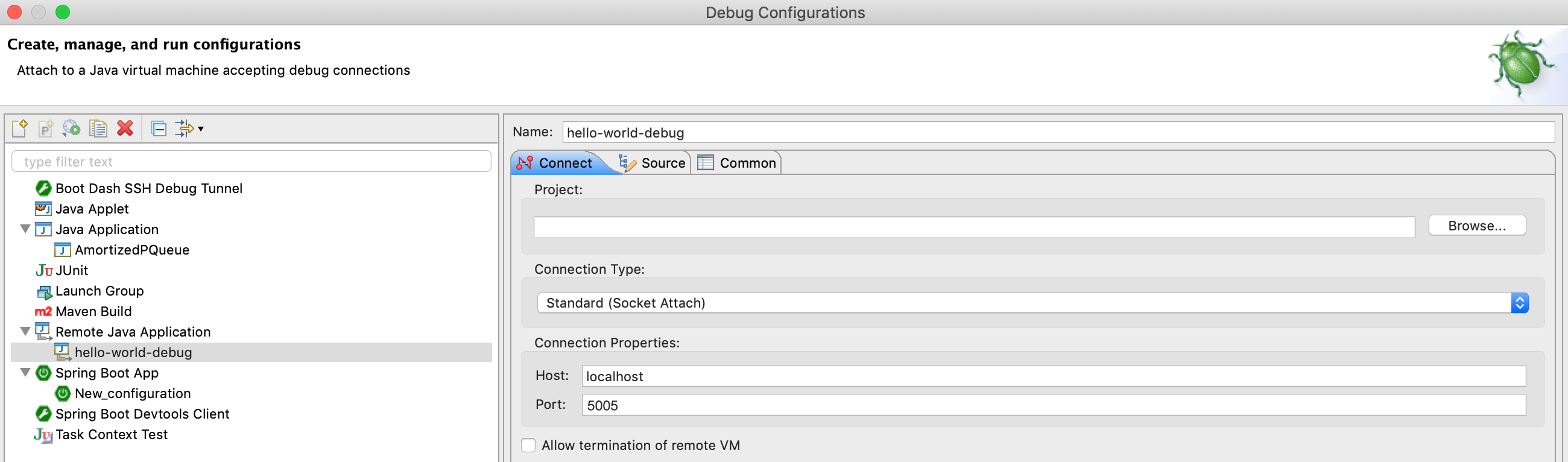 Eclipse Debug Configurations