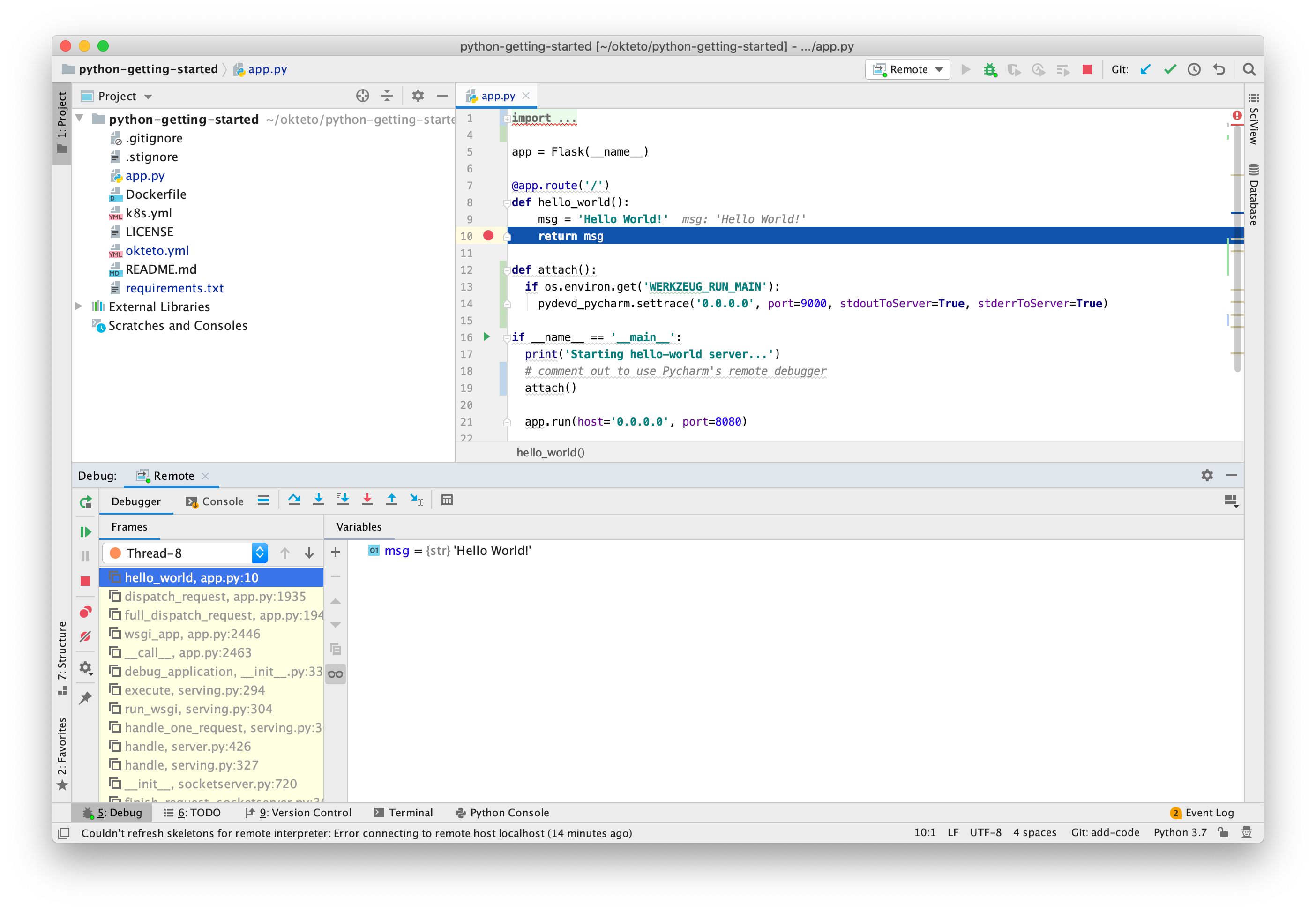 PyCharm Debugger