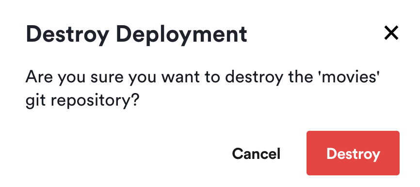 Destroy application