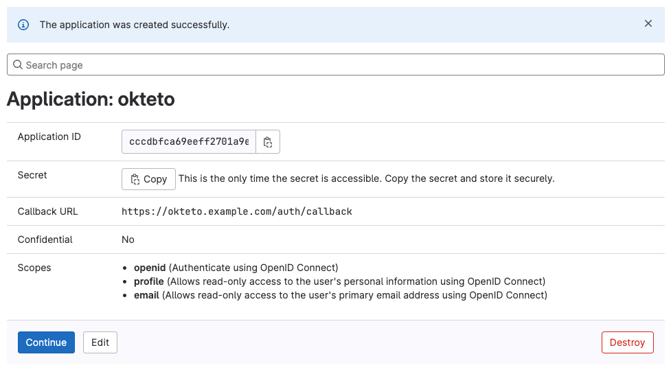 Use Gitlab As Your Authentication Provider Okteto Documentation