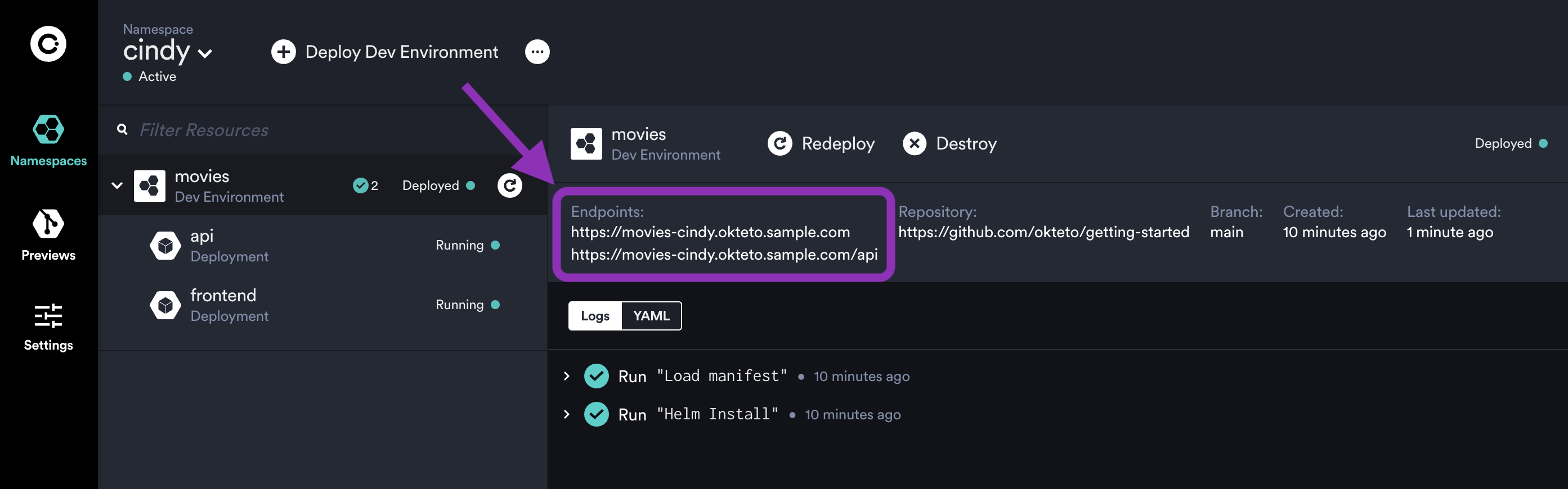 Movies Onboard Endpoints